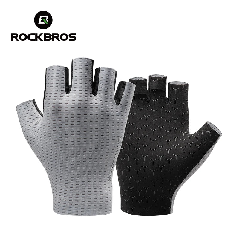 ROCKBROS Half Finger Cycling Gloves – Shock-Absorbing MTB Gear for Summer