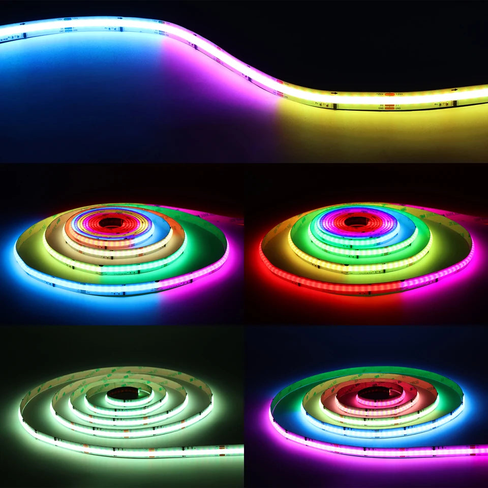 Addressable COB LED Strip Light – RGBIC WIFI Tape for Smart Home Decor