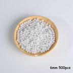 Beige ABS Imitation Pearl Beads – 3-20mm Round Spacer for Jewelry DIY Crafting