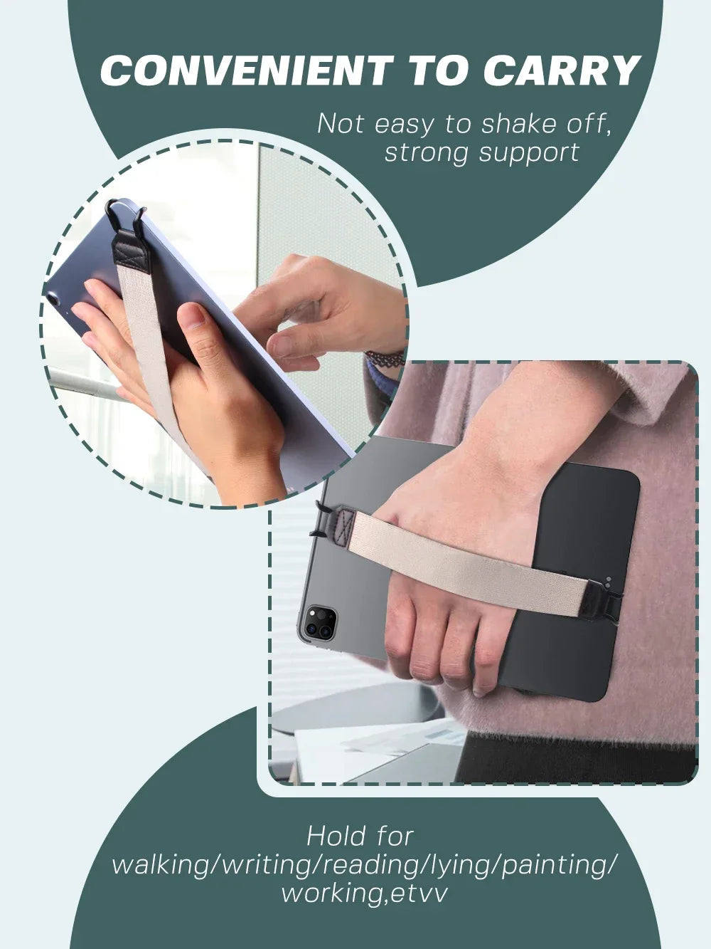 Elastic Phone and Tablet Strap – Anti-Slip Grip for Secure One-Hand Use