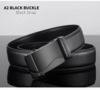 Mens Automatic Buckle Leather Belt – Luxury Business Accessory for Formal Wear