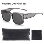 Polarized Fit Over Sunglasses – Square Wrap Around UV Protection for Outdoors