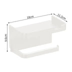 Wall Mounted Toilet Paper Holder – Plastic Storage Shelf for Bathroom