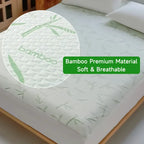 Waterproof Bamboo Mattress Cover – Cooling Fitted Sheet for Deep Bed Frames