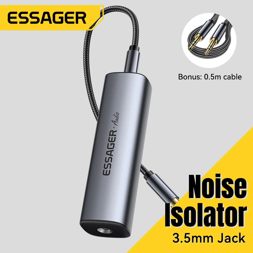 3.5mm Ground Loop Noise Isolator – Audio Filter for Car and Home Stereo Systems