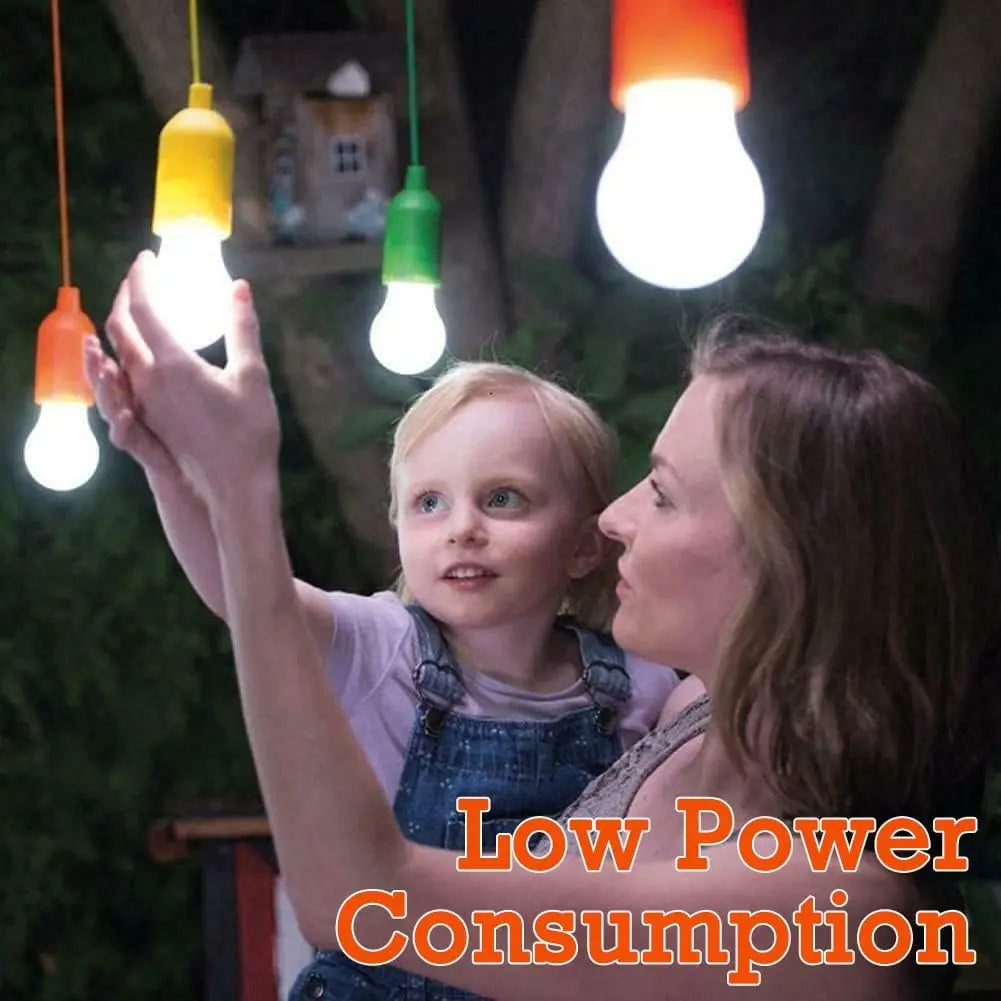 Portable LED Pull Cord Bulb – Battery Operated Lamp for Camping and Emergency