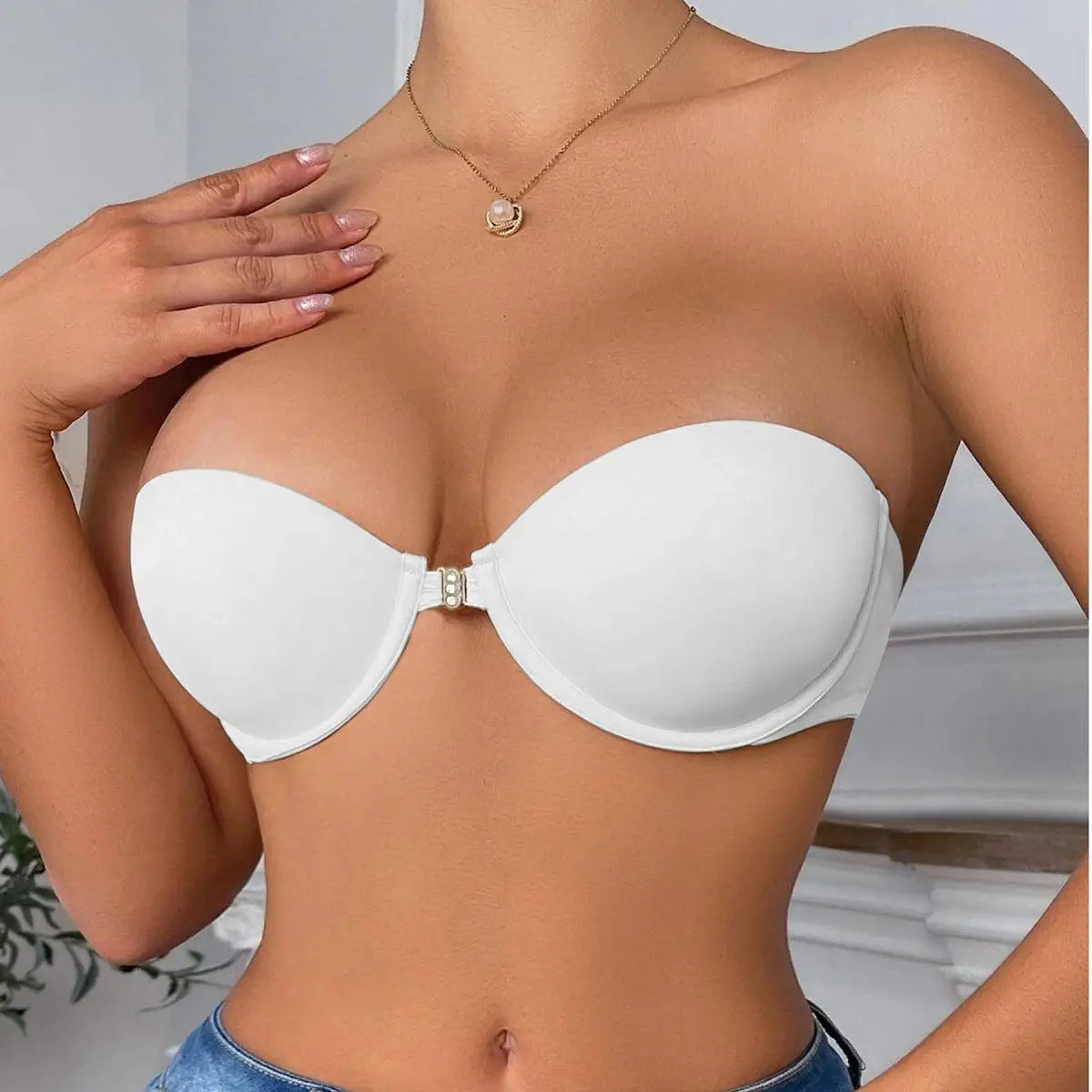 Front Closure Demi Bra – Invisible T-Shirt Lingerie for Women