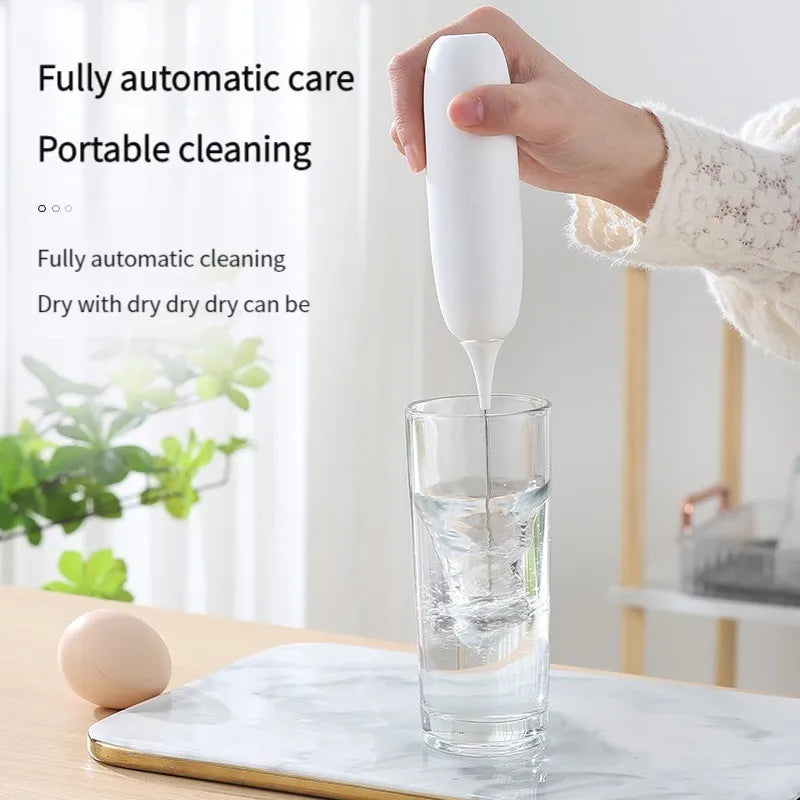 Handheld Electric Milk Frother – Automatic Kitchen Whisk for Coffee Foaming