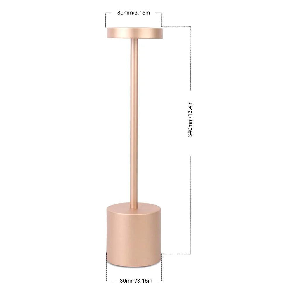 Rechargeable Table Lamp – Stepless Dimming Touch Light for Bedside Decor