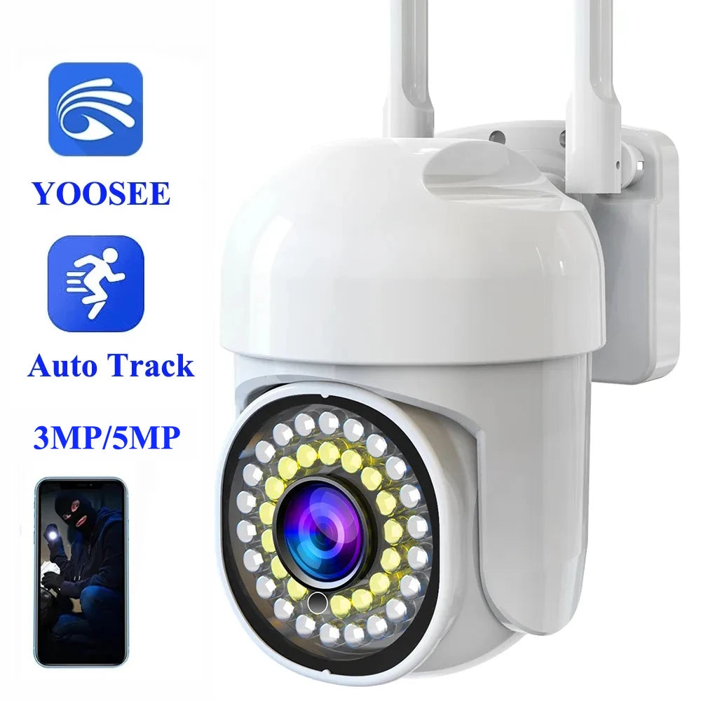 Wireless PTZ Security Camera – 5MP HD WiFi Motion Tracking for Outdoor Home