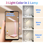 Dimmable LED Desk Lamp – Rechargeable Eye Protection for Bedroom Study