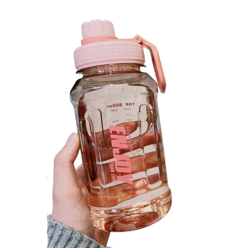 Large Capacity Water Bottle – Solid Color Tumbler for Outdoor Fitness