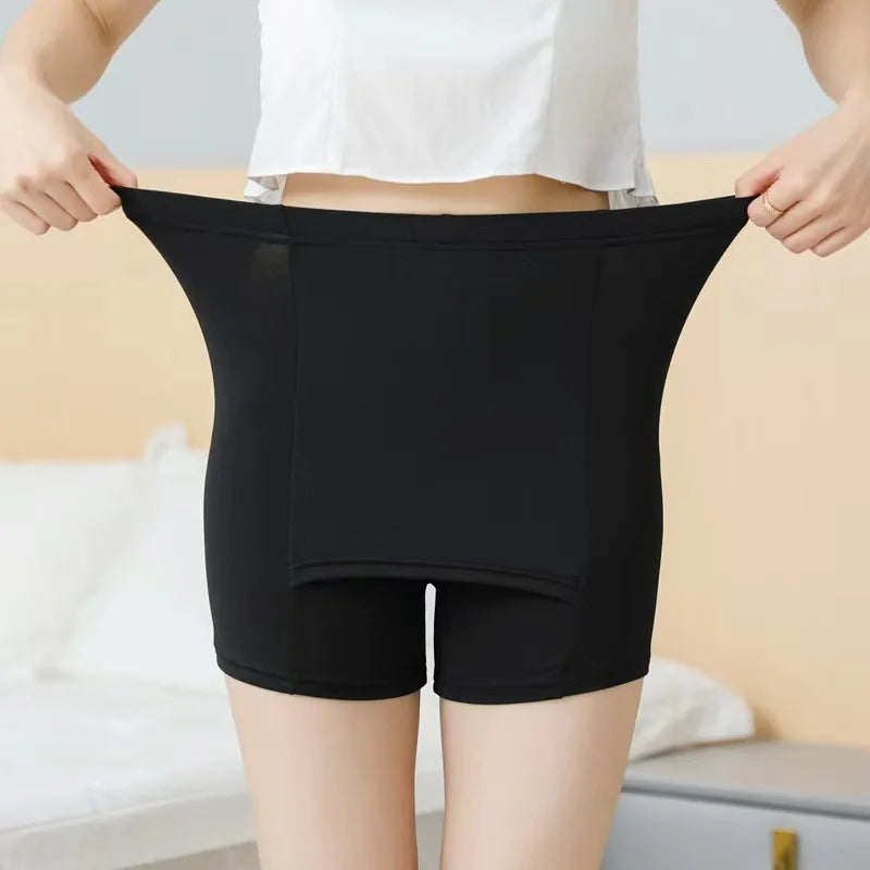 High Waist Safety Shorts – Double Layer Protective Underwear for Summer Dresses