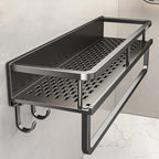 Aluminum Bathroom Shelf – Wall Mounted Storage Rack for Kitchen and Shower