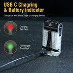 Rechargeable LED Keychain Flashlight – UV and Buzzer for Outdoor Camping