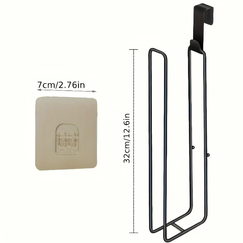 Adhesive Toilet Paper Holder – Wall Mount Bathroom Organizer for Kitchen Storage