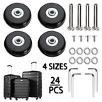 Silent Rubber Luggage Wheels – Durable Travel Bag Replacement for Repair