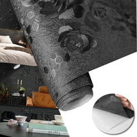 3D Floral Peel and Stick Wallpaper – Embossed Self-Adhesive Film for Decor