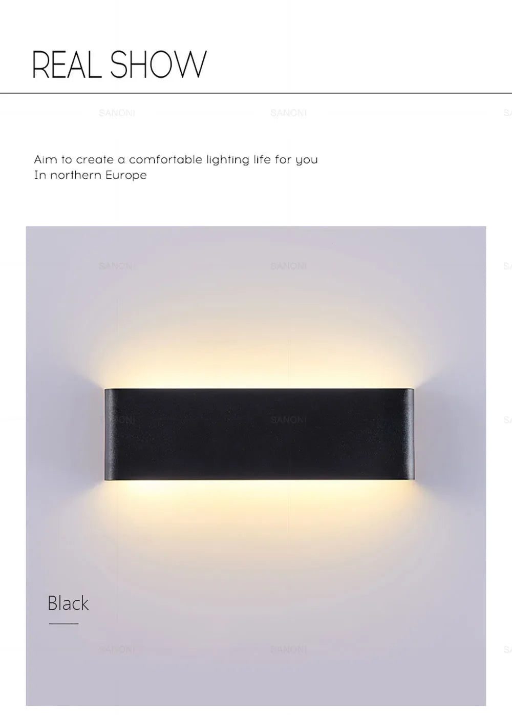 Modern LED Wall Sconce – Minimalist Indoor Lighting for Bedroom and Living Room