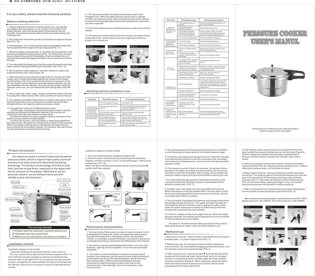Aluminium Alloy Pressure Cooker – Large Capacity Pot for Fast Home Canning