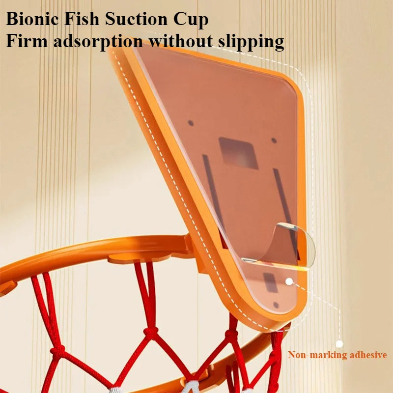 Wall Mounted Basketball Hoop – Foldable Mute Design for Kids Indoor Training