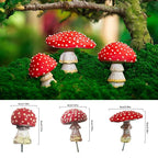 Glow In The Dark Mushroom Figurines – Resin Miniatures for Fairy Gardens