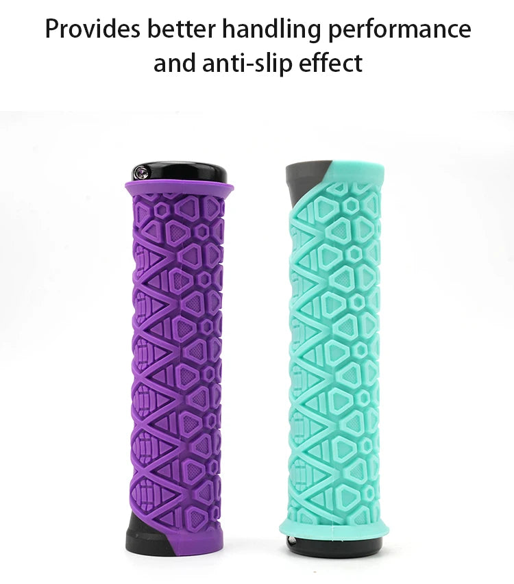 Silicone MTB Lock-On Grips – Anti-Slip Shock Absorbing Handles for Downhill