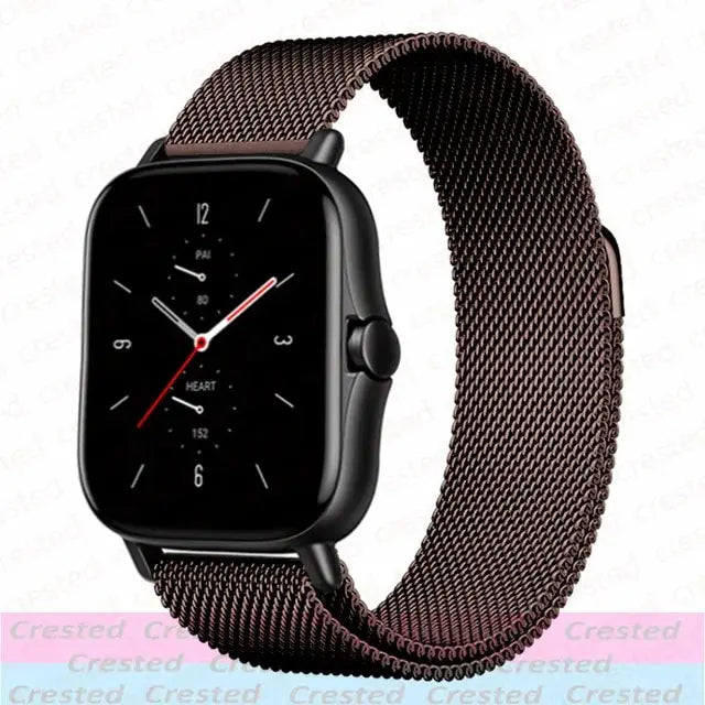 Milanese Stainless Steel Watch Band – 20mm 22mm Strap for Amazfit Smartwatches