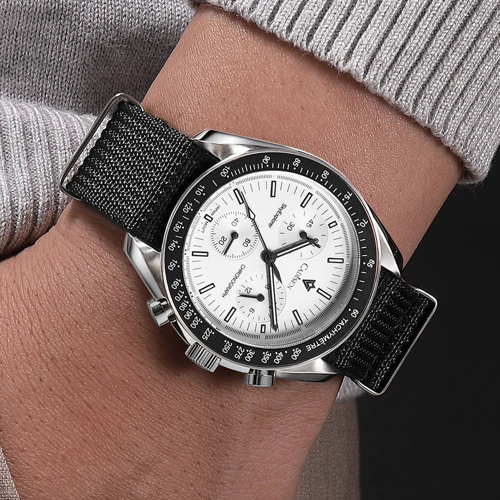 Cadisen Quartz Chronograph Watch – Sapphire Crystal for Men Business Formal