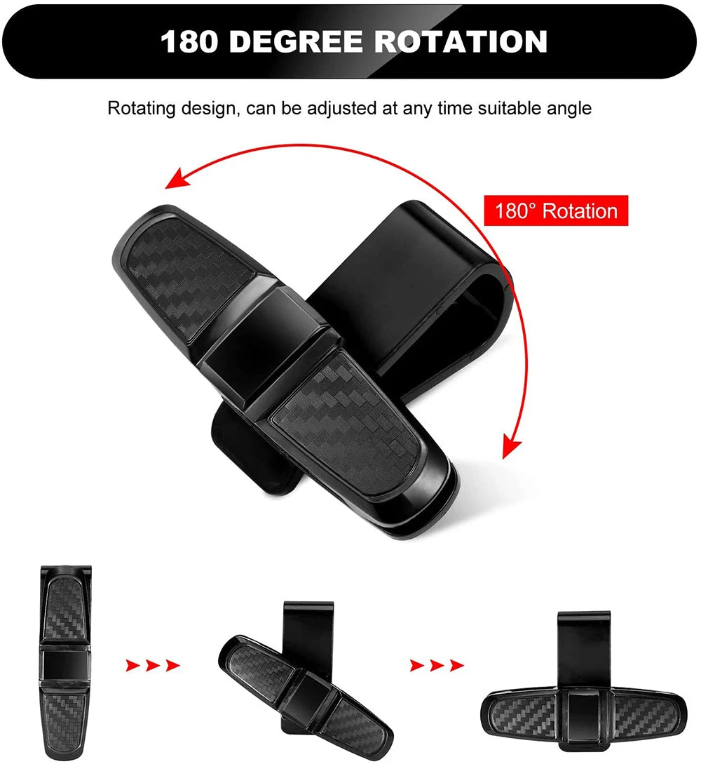 Car Sun Visor Glasses Holder – ABS Eyewear Clip for Vehicle Organization