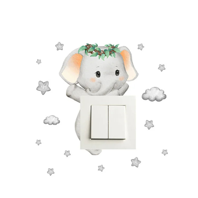 Animal Wall Decals – Self-Adhesive Nursery Stickers for Kids Bedroom Decor