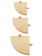 Wooden Fan-Shaped Bird Perch – Natural Stand for Parrot and Small Pets