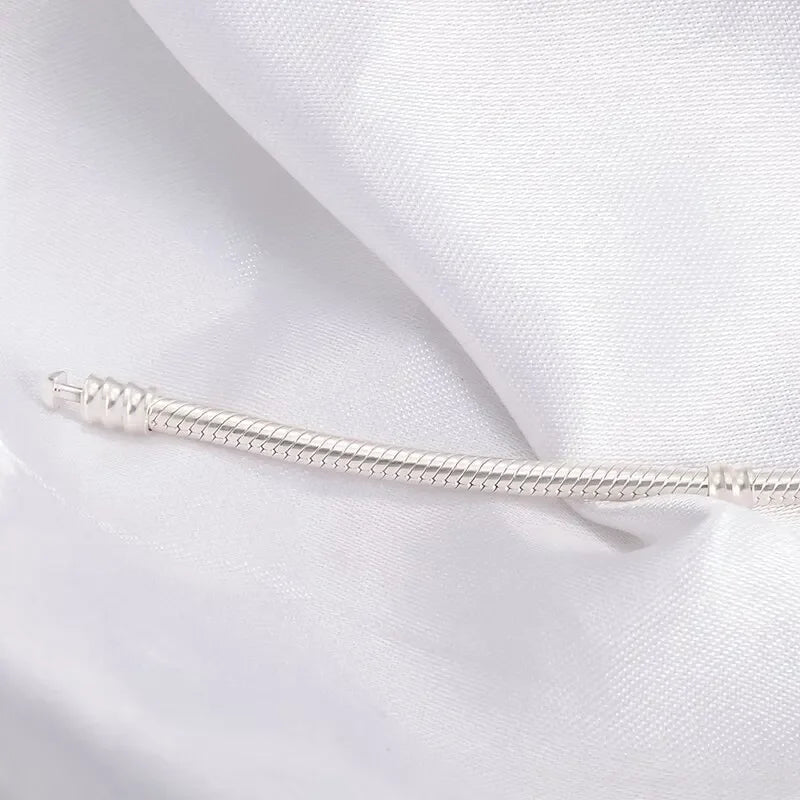 925 Sterling Silver Snake Chain Bracelet – Handmade Jewelry for Women
