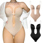 Backless Bodysuit Shapewear – Tummy Control Thong for Invisible Slimming Support