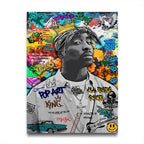 Gangster Graffiti Canvas Print – Urban Street Art for Home Decor