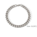 Gold Stainless Steel Cuban Chain Bracelet – Unisex Hip Hop Jewelry
