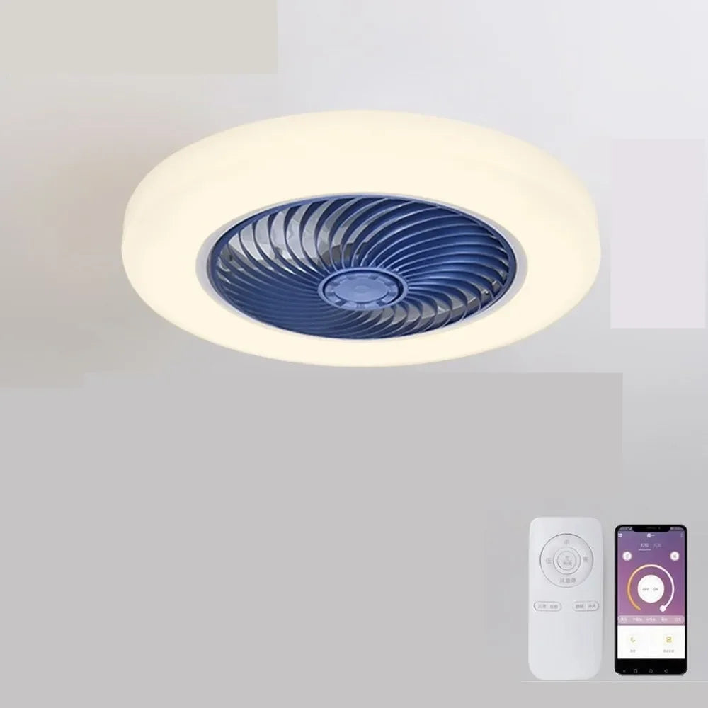 Retractable Smart Ceiling Fan – Silent Remote Control for Bedroom Decor
