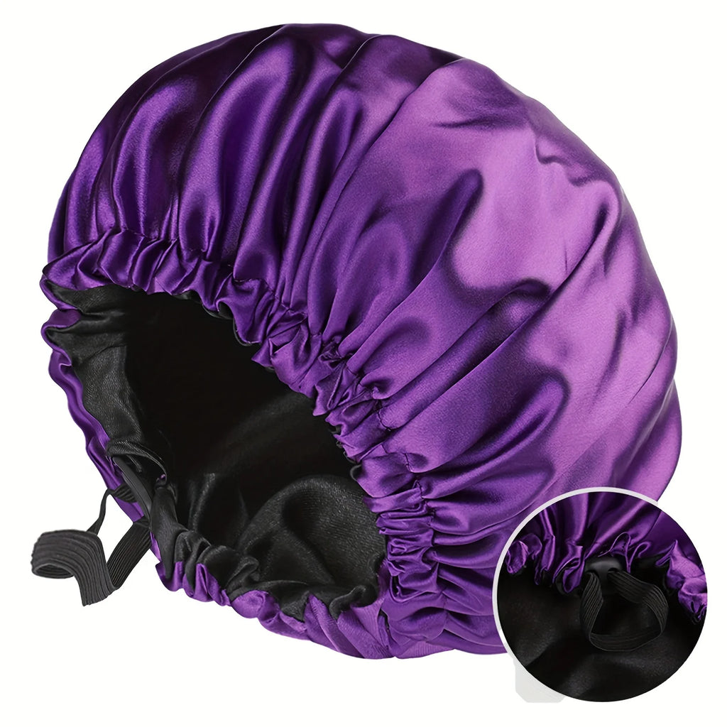 Silk Sleep Bonnet – Adjustable Double Layered Cap for Hair Protection