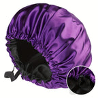 Silk Sleep Bonnet – Adjustable Double Layered Cap for Hair Protection