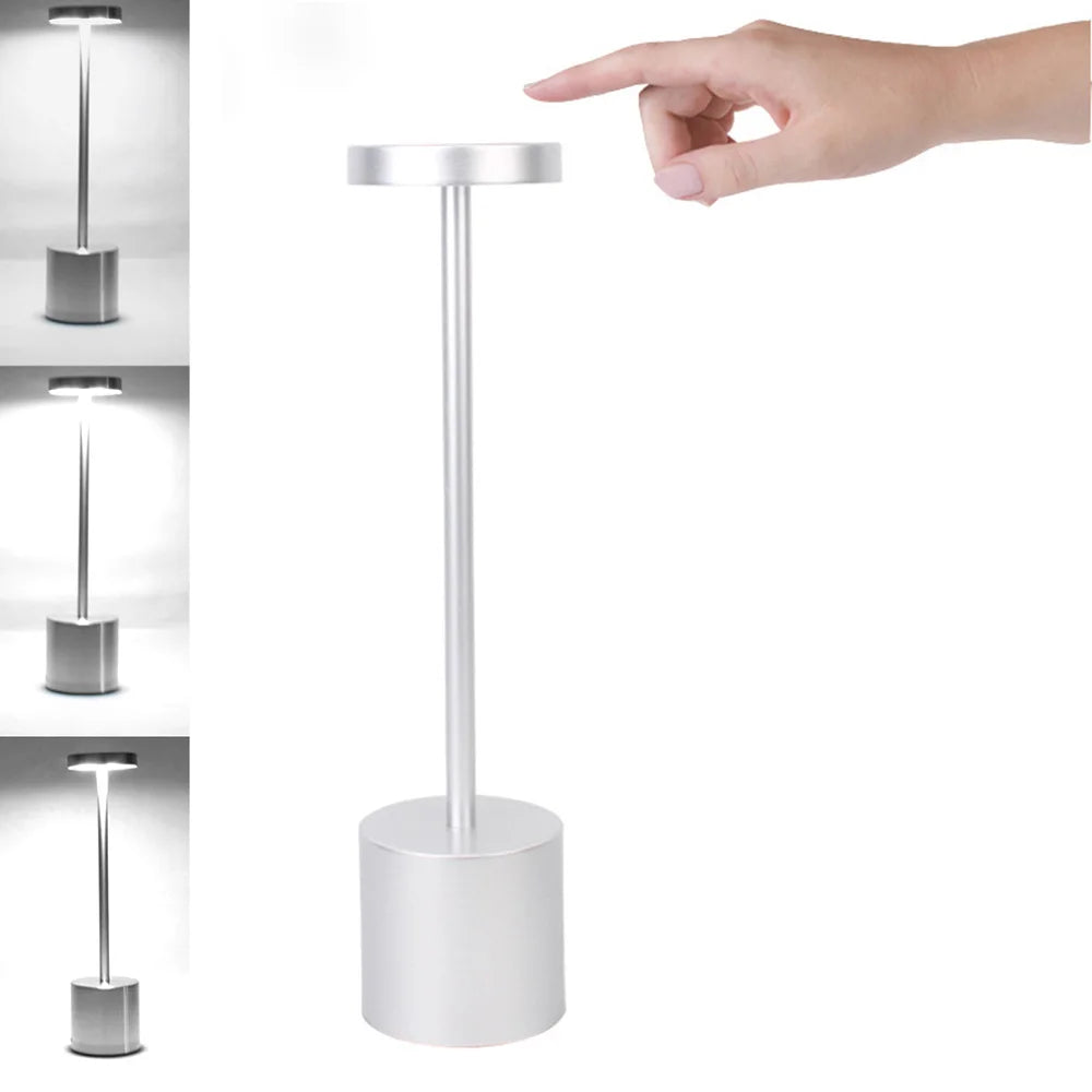 Rechargeable Table Lamp – Stepless Dimming Touch Light for Bedside Decor