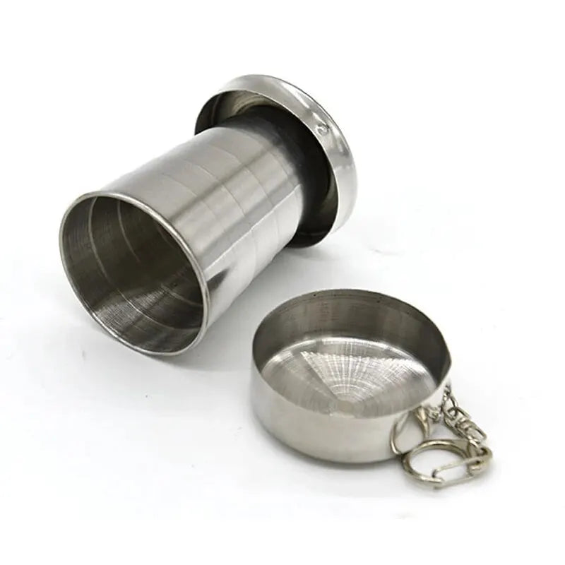 Stainless Steel Telescopic Cup – Portable Folding Drinkware for Camping