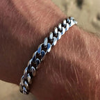 Stainless Steel Cuban Chain Bracelet – Unisex Classic Jewelry for Casual Gifts