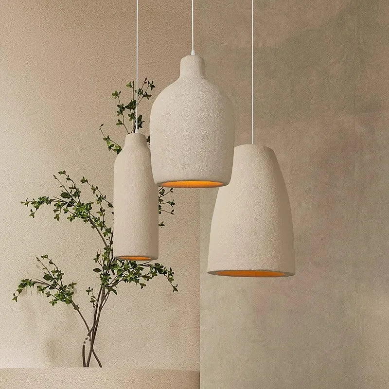 Wabi Sabi LED Chandelier – Modern Minimalist Pendant Light for Dining Room