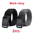 Tactical Canvas Belt – Durable Automatic Buckle for Men Outdoor Hunting