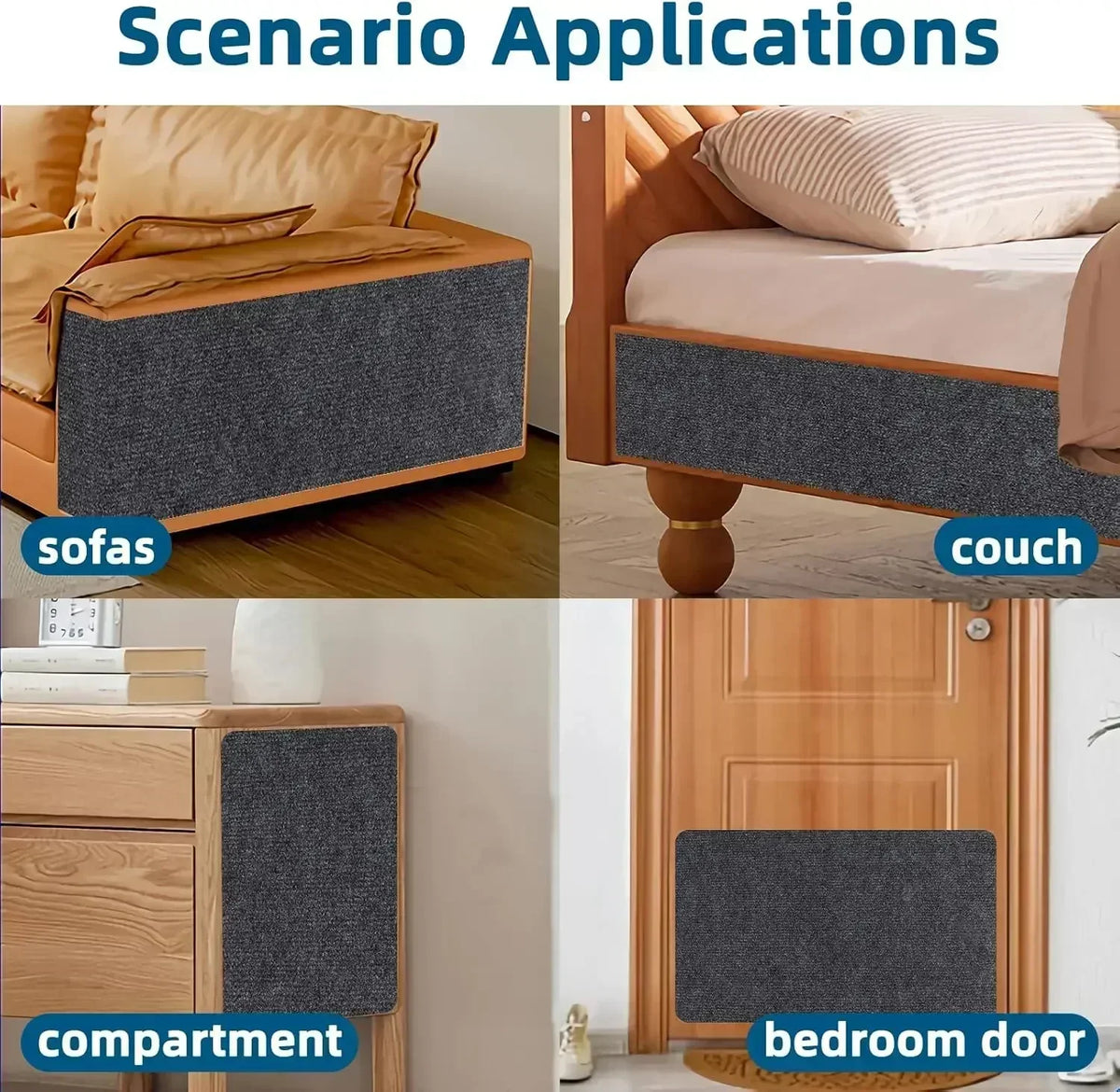 Self-Adhesive Cat Scratching Mat – Trimmable Carpet for Furniture Protection