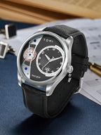 Minimalist Quartz Watch – Luxury Double Strap Set for Business Gift