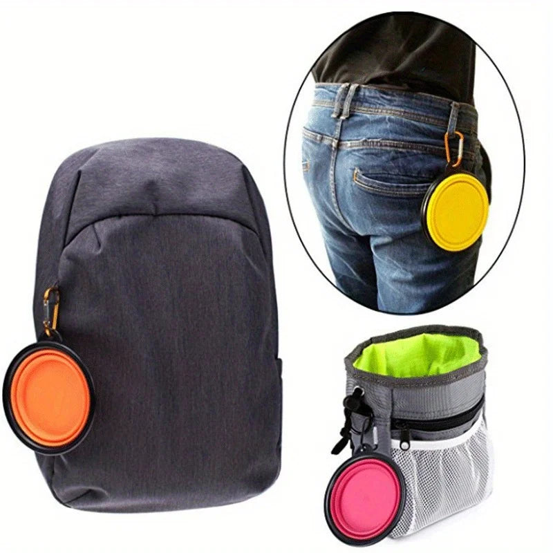 Portable Silicone Folding Dog Bowl – Travel Food and Water for Outdoor