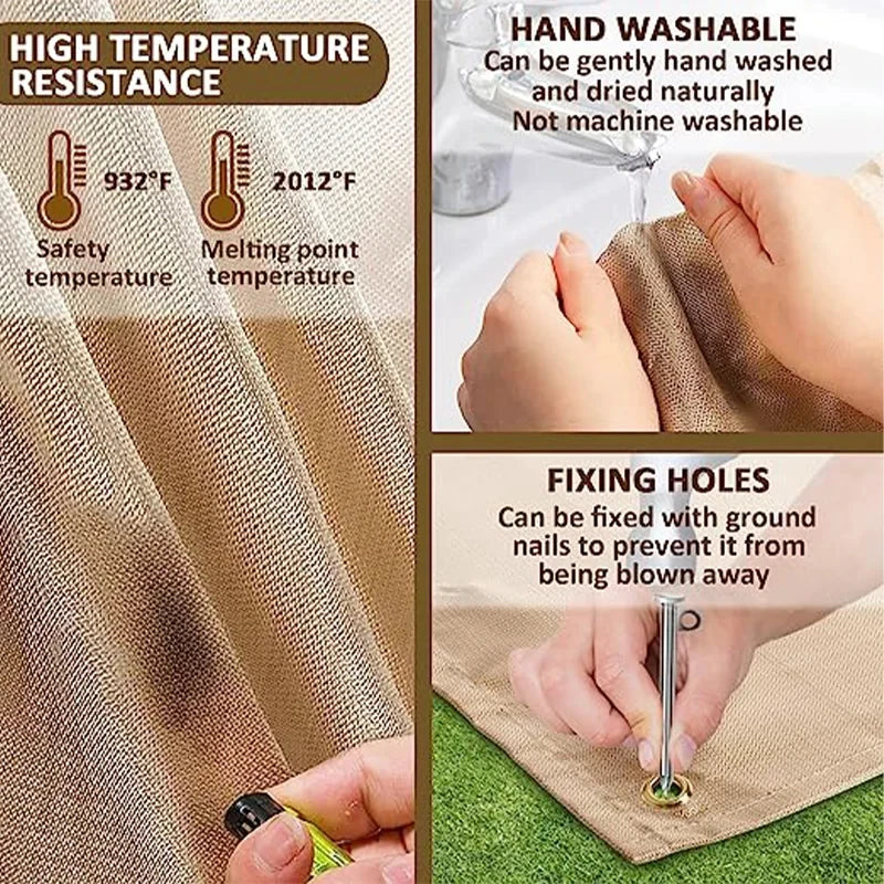 Fireproof Grill Mat – Heat Resistant Protective Pad for Outdoor BBQ Camping