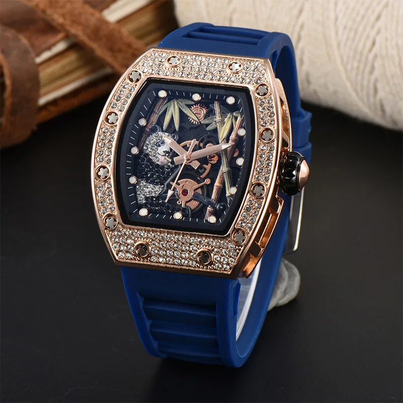 Bamboo Hollow Dial Quartz Watch – Fashionable Wooden Wristwatch for Men