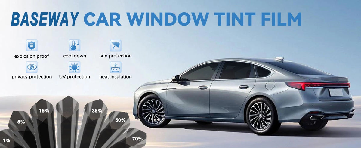 Car Window Tint Film – UV Protection Vinyl for Privacy and Solar Heat Blocking